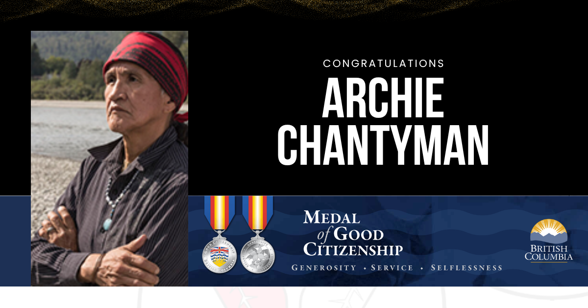 Archie Chantyman Receives B.C. Medal of Good Citizenship